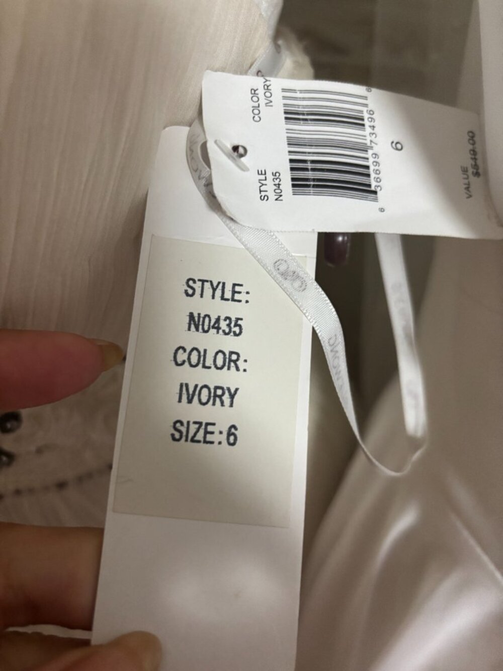 D358 Sue Wong Ivory Wedding - Formal - Evening - Vintage - Long Dress - Picture 9 of 10